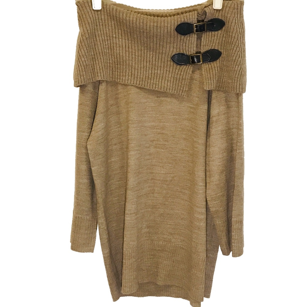 Kenneth Cole Reaction | Taupe Cowl Neck Sweater